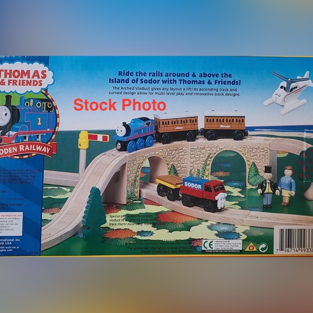 Rare Vintage Arched Viaduct Set Thomas & Friends Wooden Railway 2003, 4 Pieces - Picture 10 of 11